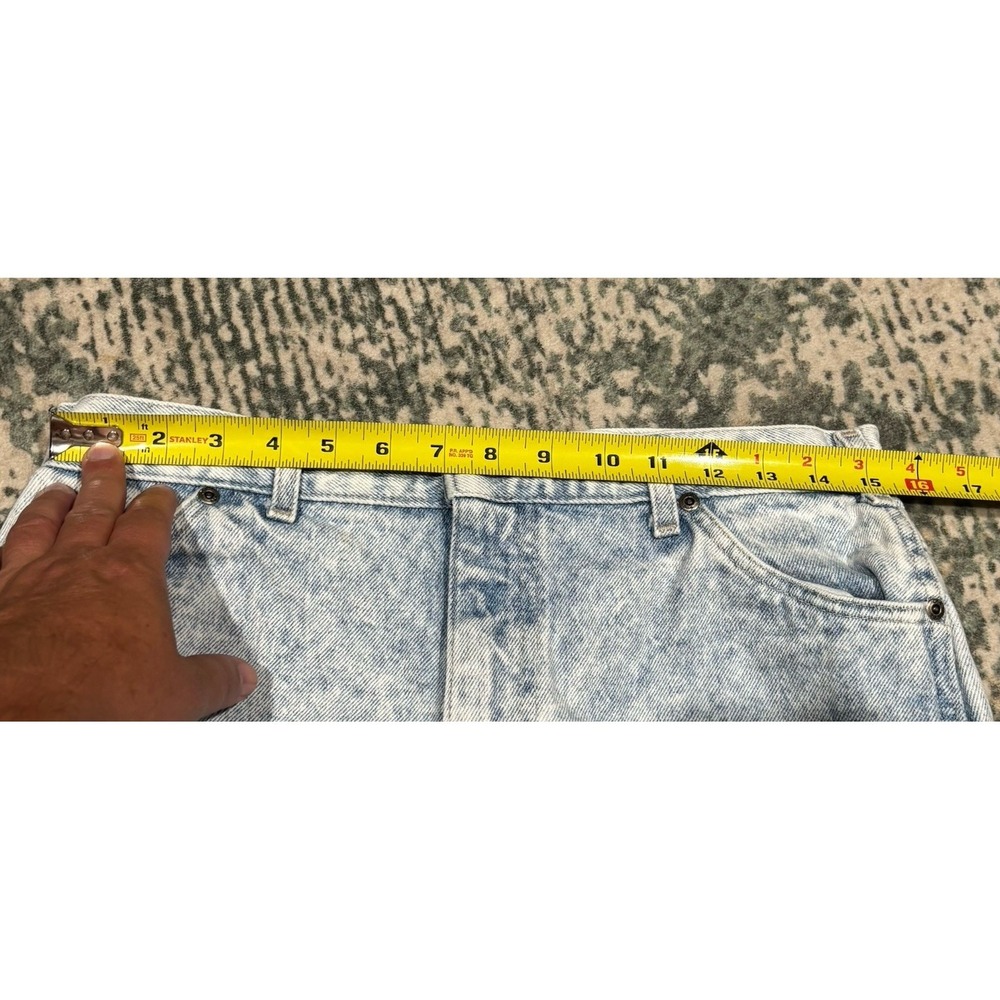 Vintage Lee Acid Washed High Waste Mom Jeans Size 16 - 30X30 Made In USA - Picture 9 of 10